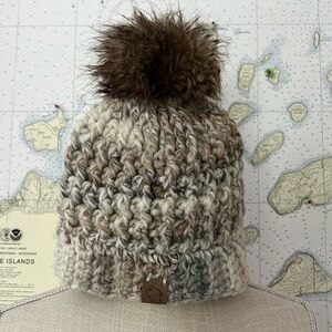 Wool hand knit hat